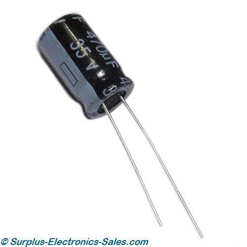 470uF 35V Radial Electrolytic Capacitor